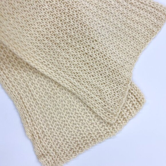 Cream Knit Scarf | Extra Long - Picture 2 of 3
